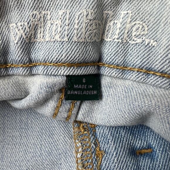 Wild Fable Women's High-Rise Distressed Denim Mini Skirt - Size 6 - NWT - Picture 2 of 6